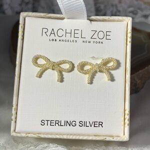Rachel Zoe Sterling Silver Bow Earrings